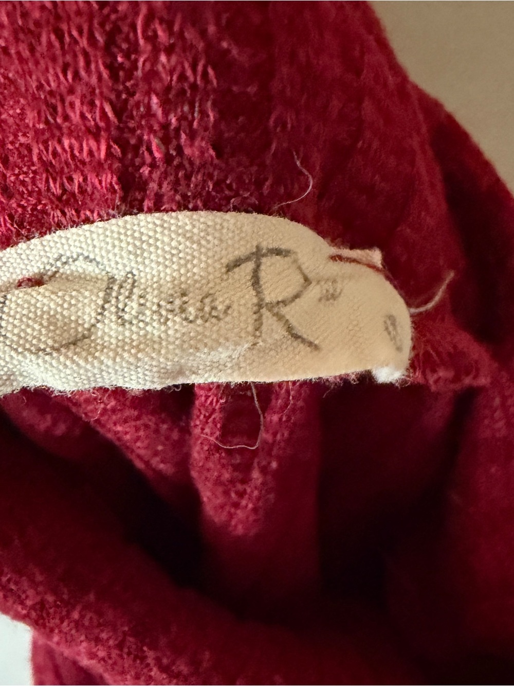 Olivia Rae Red Ribbed Mock Neck Sweater - Picture 3 of 3